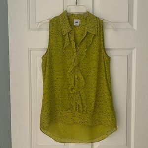 CAbi style #3071 “Reign” lime green blouse size XS